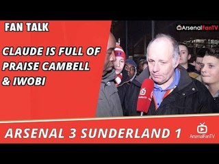 Claude Is Full Of Praise Joel Cambell & Iwobi | Arsenal 3 Sunderland 1