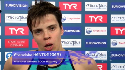 European Short Course Swimming Championships Copenhagen 2017 - Franziska HENTKE Winner of Womens 200m Butterfly