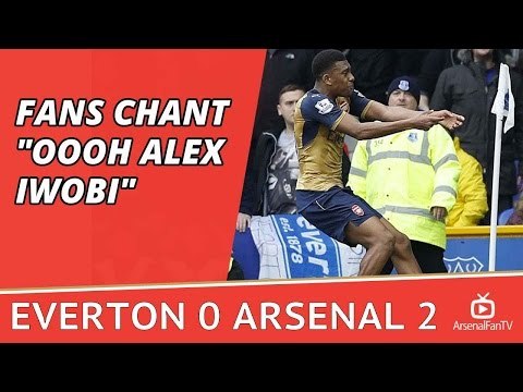 Arsenal Fans Chant OOOH ALEX IWOBI | Everton 0 Arsenal 2