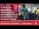 A Dejected Arsenal Team Leaving Maribor Airport After Defeat to Dinamo Zagreb