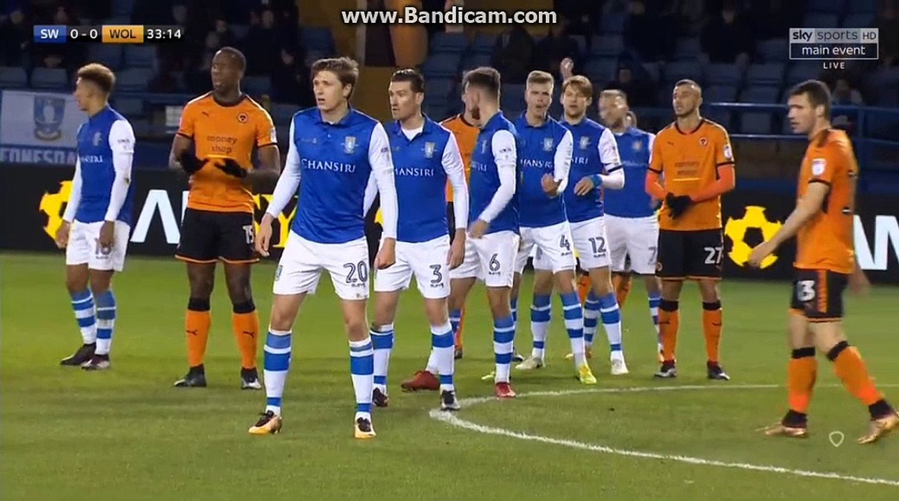 Super Goal Ruben Neves 0 - 1 SHEFF WED 0 - 1 WOLVERHAMPTON 15.12.2017 HD