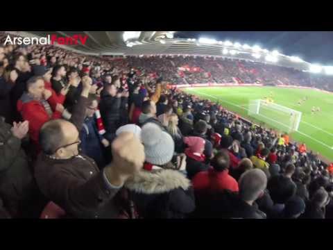 7000 Arsenal Fans Takeover Southampton's St Mary's Stadium in The FA Cup