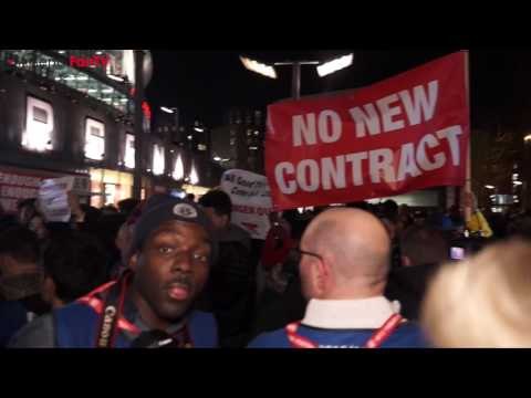SCENES!!! Arsenal Fans Protesting At The Emirates About Arsene Wenger & The Board
