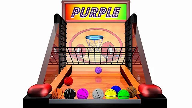 Colors Sport ball For Children to Learn with Basketball Shooting Games - Colors Videos for Kids
