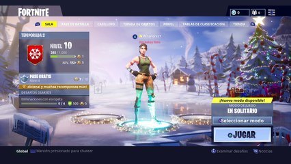 Primera partida en fortnite solitario