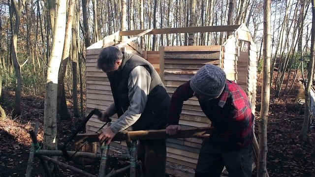 One-Man Off Grid Cabin using Free Recycled Pallet Wood - Roof & Front Porch Build