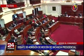 Debate para admisión del pedido de vacancia presidencial