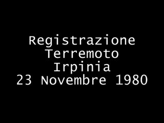 Registrazione terremoto Irpinia