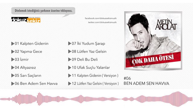 Metin Arolat - Ben Adem Sen Havva (Official Audio)