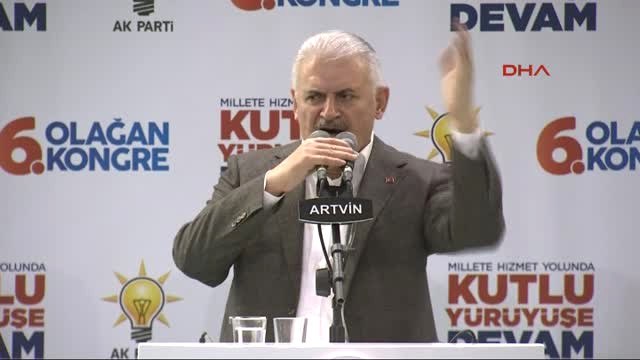 Artvin-Başbakan Binali Yıldırım Artvin 6. Olağan İl Kongresinde Konuştu