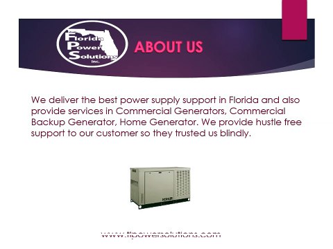 Commercial Backup Generator - Florida Power Solution Inc