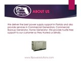 Commercial Backup Generator - Florida Power Solution Inc