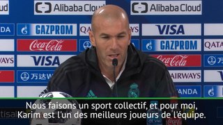 Quand Zidane révèle en conférence de presse qu'il défendra Benzema jusqu'à la mort !