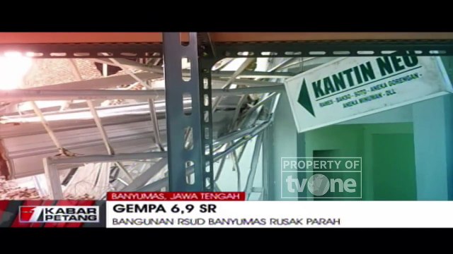 Bangunan RSUD Banyumas Rusak Parah Akibat Gempa 6,9 SR