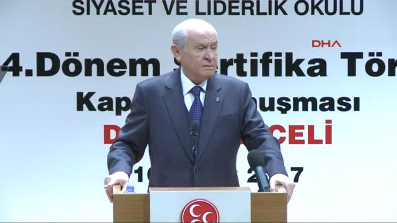 Bahçeli MHP Siyaset ve Liderlik Okulunun Sertifika Törenine Katıldı