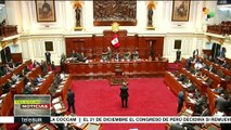Congreso peruano aprueba moción de censura contra presidente Kuczynski