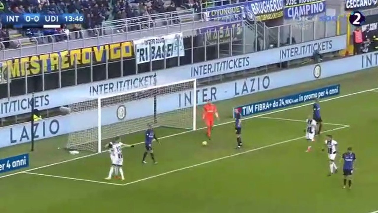 Kevin Lasagna Goal - Inter Milan 0-1 Udinese 16-12-2017