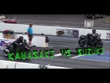 Kawasaki Vs Suzuki Hayabusa piques ,Motos deportivas, acelerar moto, carrera de motos
