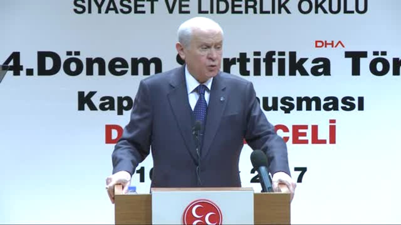 Bahçeli MHP Siyaset ve Liderlik Okulunun Sertifika Törenine Katıldı