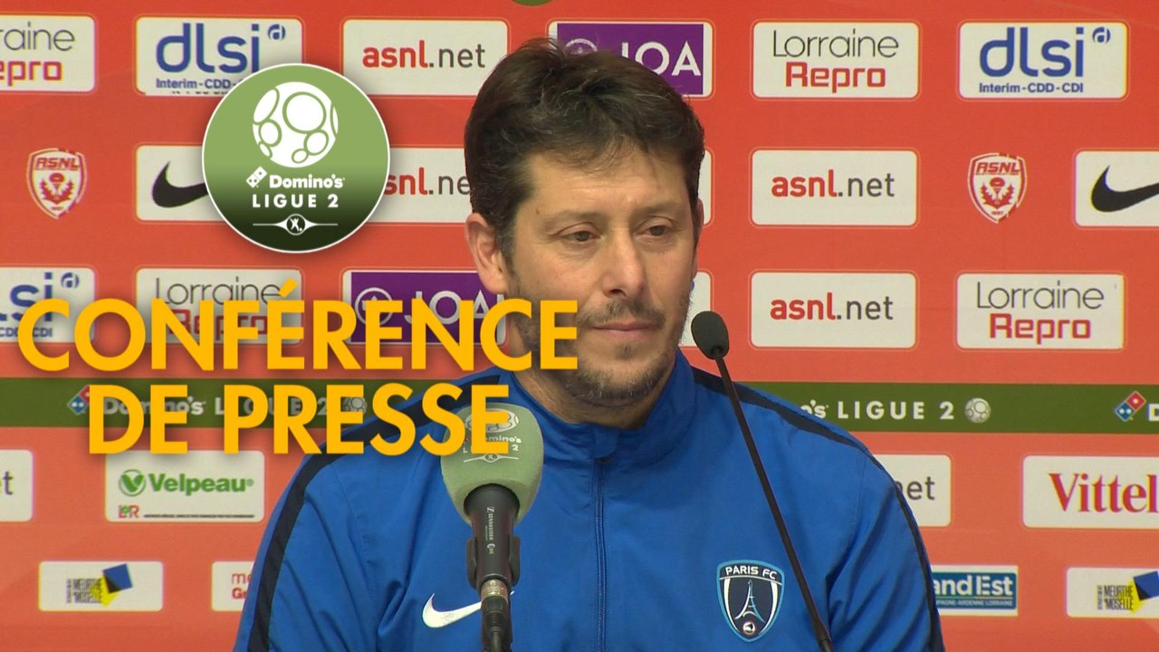Conférence de presse AS Nancy Lorraine - Paris FC (0-1) : Vincent HOGNON (ASNL) - Fabien MERCADAL (PFC) - 2017/2018