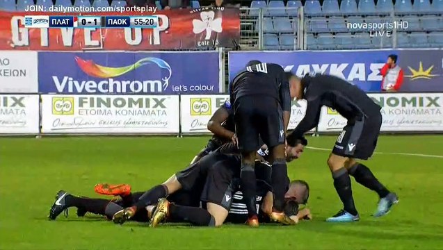 Stelios Malezas Goal HD - Platanias FC 0 - 1 PAOK - 16.12.2017 (Full Replay)