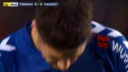 Jonas Martin Goal - Strasbourg 1-0 Toulouse 16-12-2017