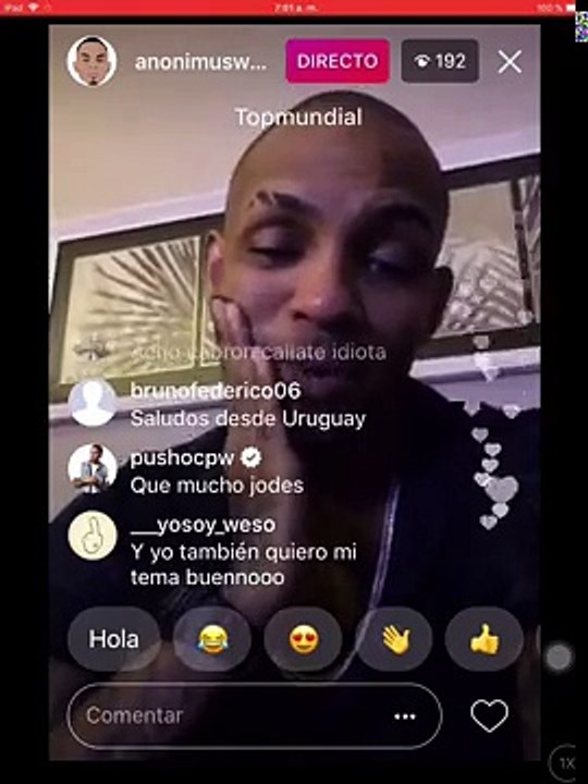 Anonimus y Pusho Se burla De Cosculluela y kendo En Live   anonimus habla De almighty y de Anuel AA