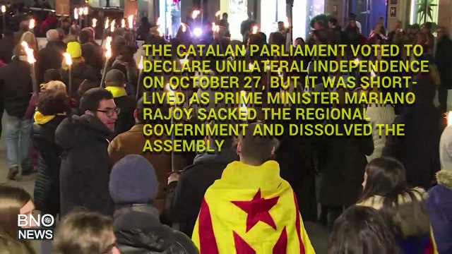 Hundreds of Catalans March in Barcelona Streets Ahead of Pivotal Elections