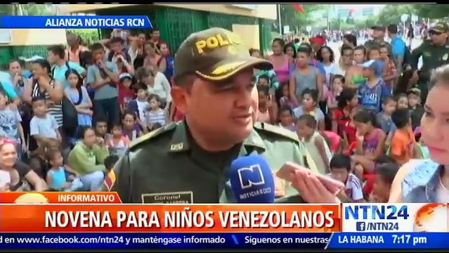 Autoridades colombianas celebraron novena navideña para niños venezolanos