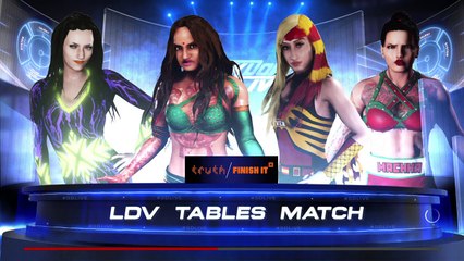 Drizama vs. Courtney Bahal vs. Lisa Ven vs. Bertha Lusev LDV Table match.