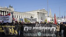 Tímidas protestas contra la extrema derecha en Austria