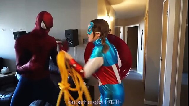 Spiderman, Frozen Elsa & Captain america girl VS Joker! Superhero Fun in real life! and Colors | Daily Funny | Funny Video | Funny Clip | Funny Animals