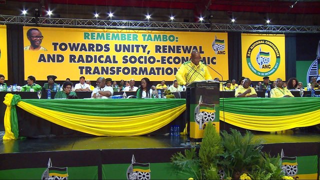 South Africa's Zuma pleads for unity as ANC picks new leader