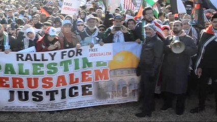 Beyaz Saray'ın Güney Bahçesinde Trump'a Kudüs Tepkisi