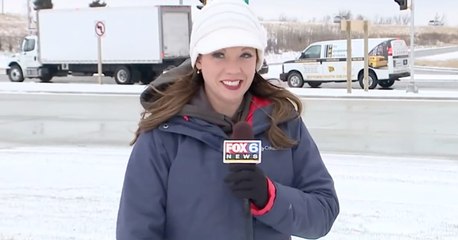 Woman Reporter Gets A Snowball To The Face
