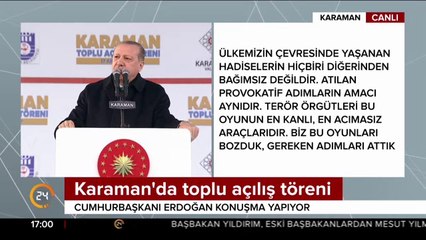 Afrin'i Mümbiç'i Tel Abyad'ı Resul Ayn'ı teröristlerden temizleyeceğiz