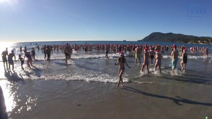 Plus de 400 participants au bain de Noël à La Seyne
