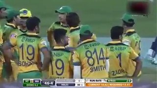 Shahid Afridi Hat trick in T10 League - dismissed Sehwag on Duck..