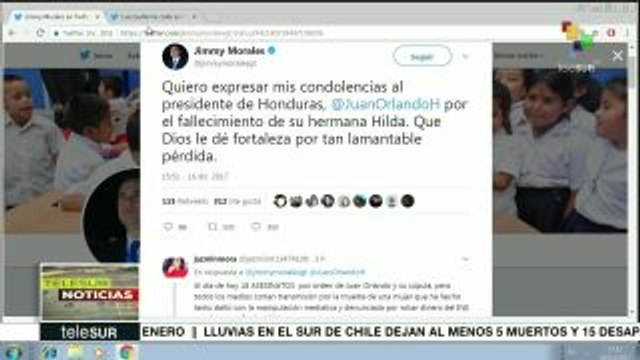 Mandatarios de AL ofrecen condolencias al pdte. de Honduras