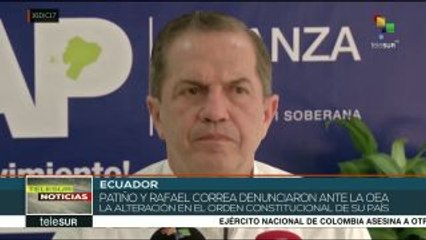 Ecuador: Correa y Patiño denuncian alteración del orden constitucional