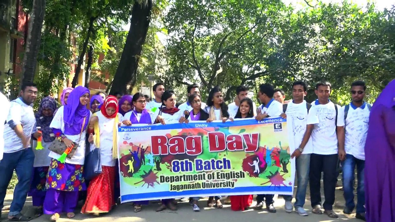 Rally on Rag Day, Dept. of English, 8th Batch, Jagannath University, Dhaka