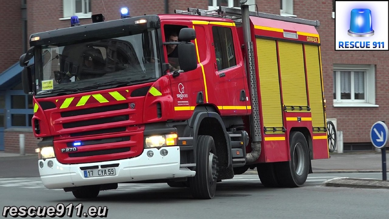 Sapeurs Pompiers Dunkerque  - FPT 1 + EMOD 4 + FPT 2 SDIS 59