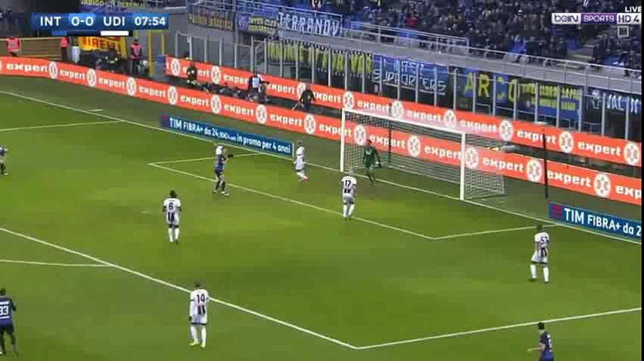 ملخص الشوط الاول انتر ميلان واودينزى الدورى الايطالى بتاريخ 16/12/2017