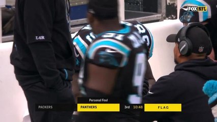 Thomas Davis flagged for personal foul on Davante Adams