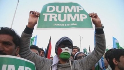 Protestas en Pakistán contra Israel y EEUU