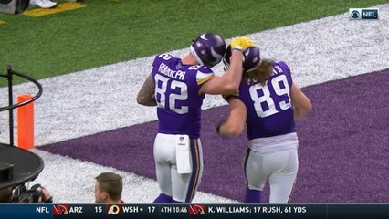 Keenum finds Rudolph wide open in end zone for TD