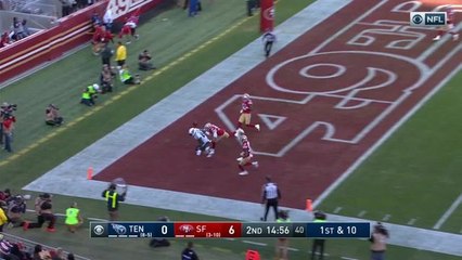 Delanie Walker drops pinpoint, would-be TD pass by Marcus Mariota