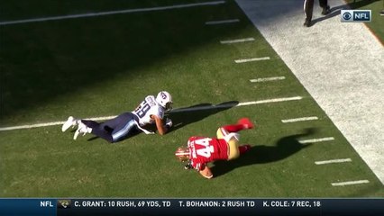 Garoppolo burns Titans' blitz, hits Kyle Juszczyk for third-down conversion