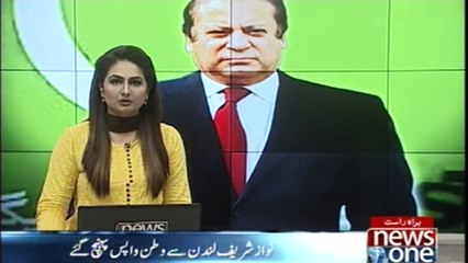 Nawaz Sharif returned home from London