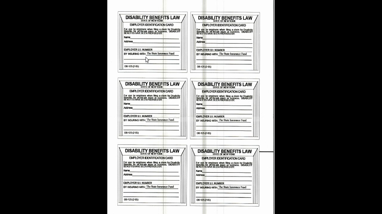 Disability behefit card
